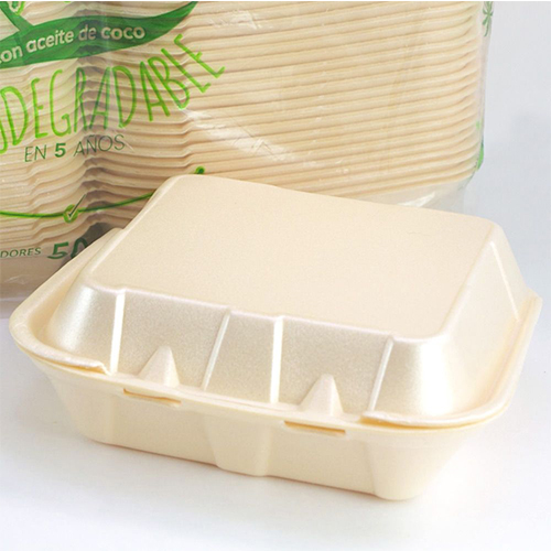 Bandeja grande con tapa biodegradable